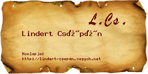 Lindert Csépán névjegykártya